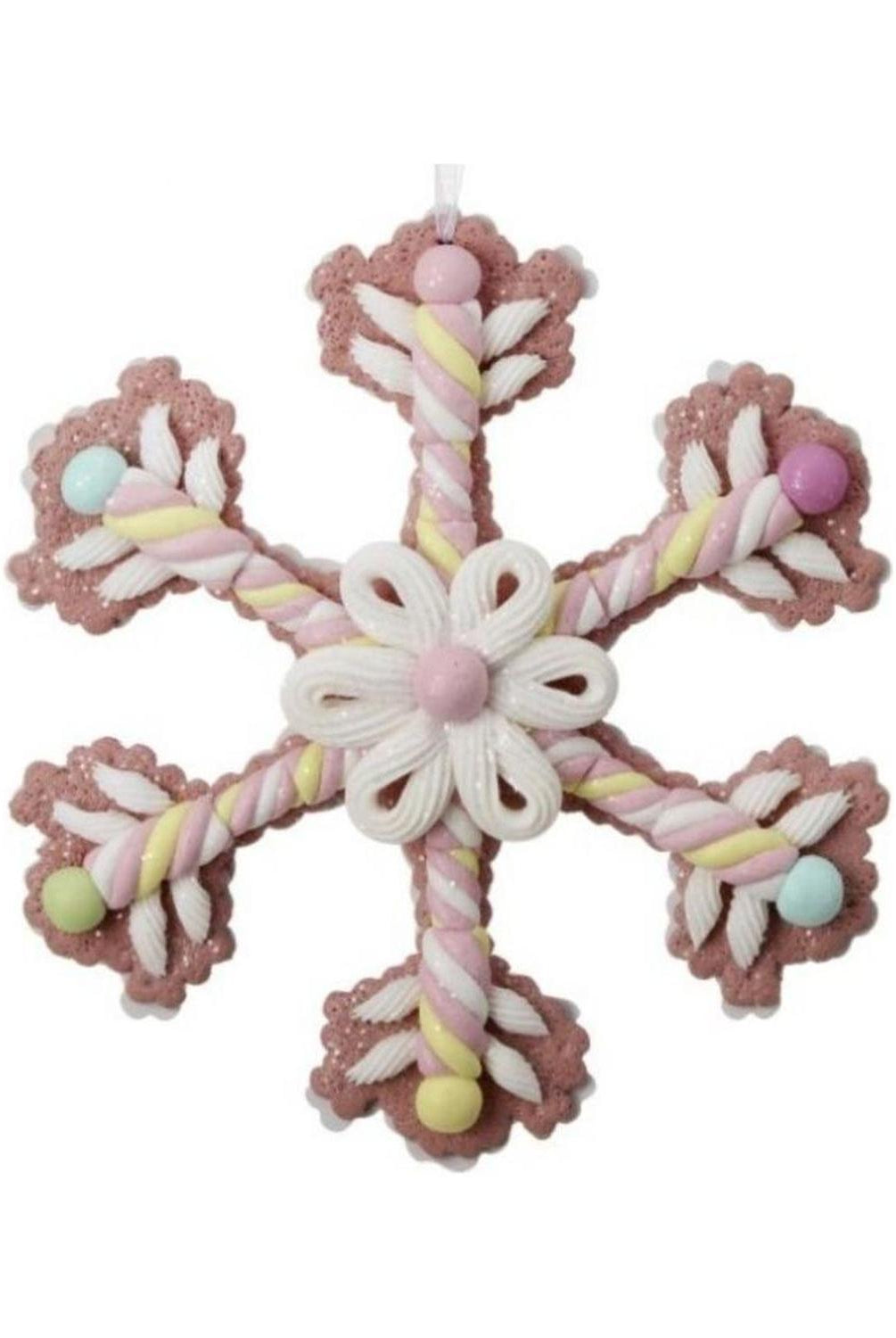8" Claydough Candy Snowflake Ornament