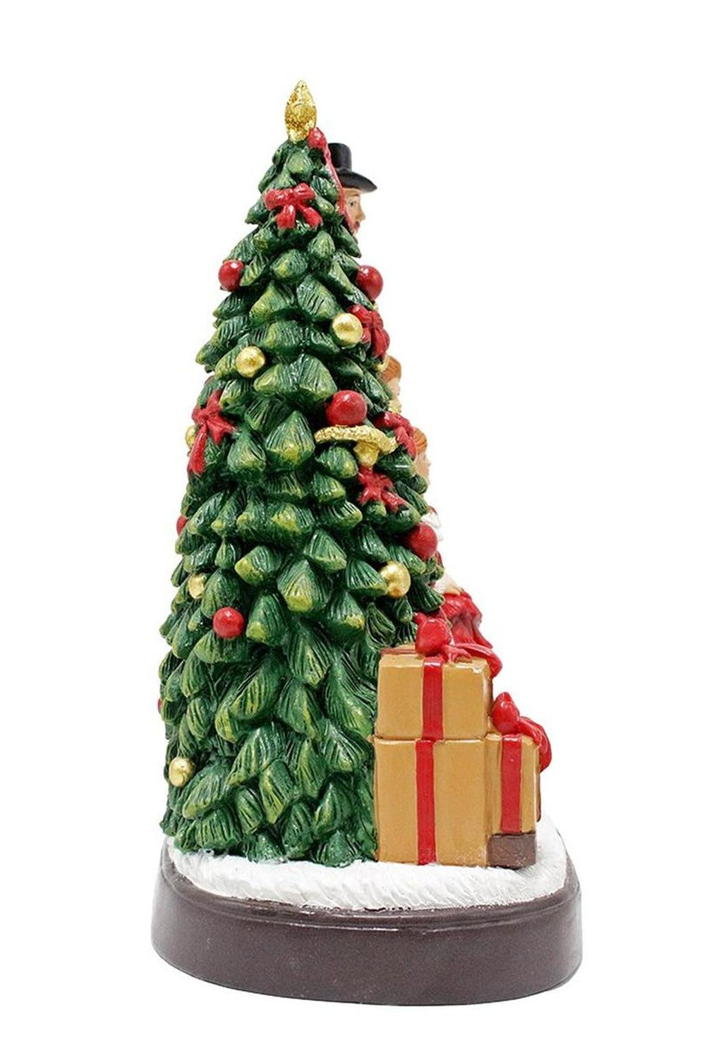 Elegant Victorian Christmas Family Figurine, 8" Vintage Holiday Tabletop Statue and Home Decoration