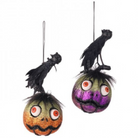 Shop For 8" Glitter Pumpkin with Crow Hanger
