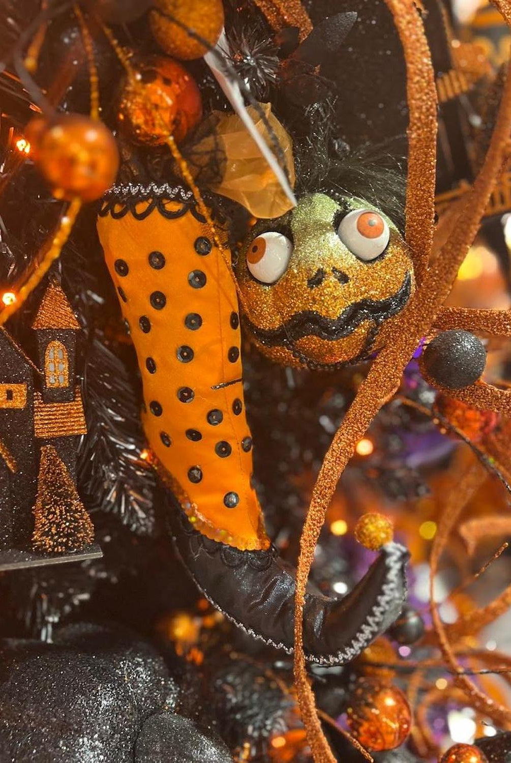 9" Plush Witch Boot Hanger