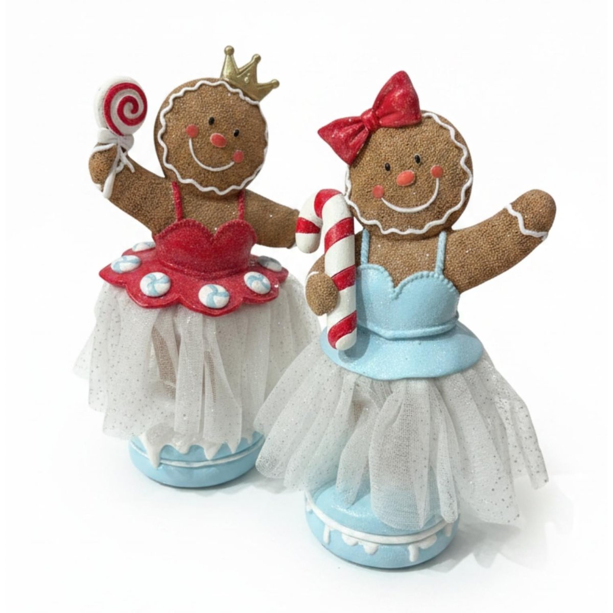 Shop For 8 inch Resin Gingerbread Ballerina Dancers (Set of 2)