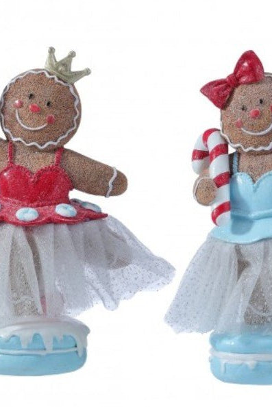 Shop For 8 inch Resin Gingerbread Ballerina Dancers (Set of 2)