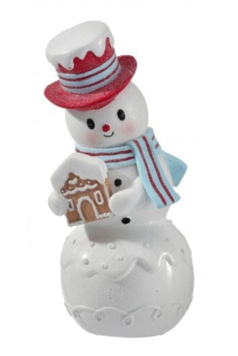 Shop For 8 inch Resin Snowman with Gingerbread Cookie (Set of 2)