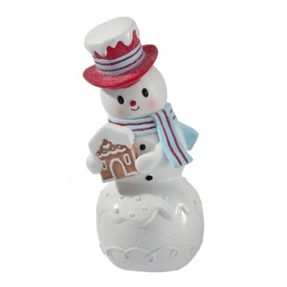 Shop For 8 inch Resin Snowman with Gingerbread Cookie (Set of 2)