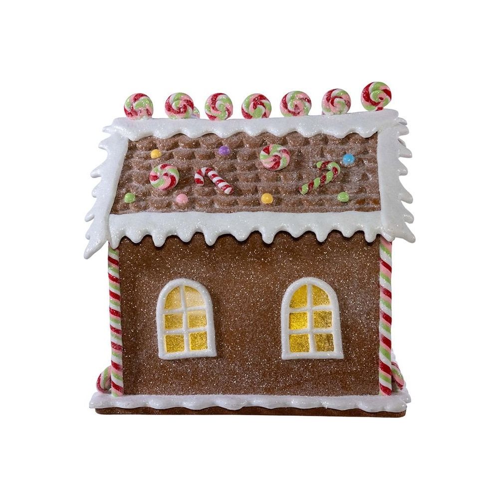 Shop For 8" LED Lighted Gingerbread Lollipop Shop