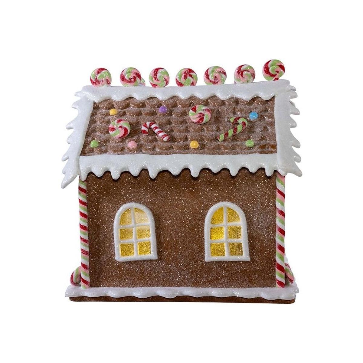 Shop For 8" LED Lighted Gingerbread Lollipop Shop