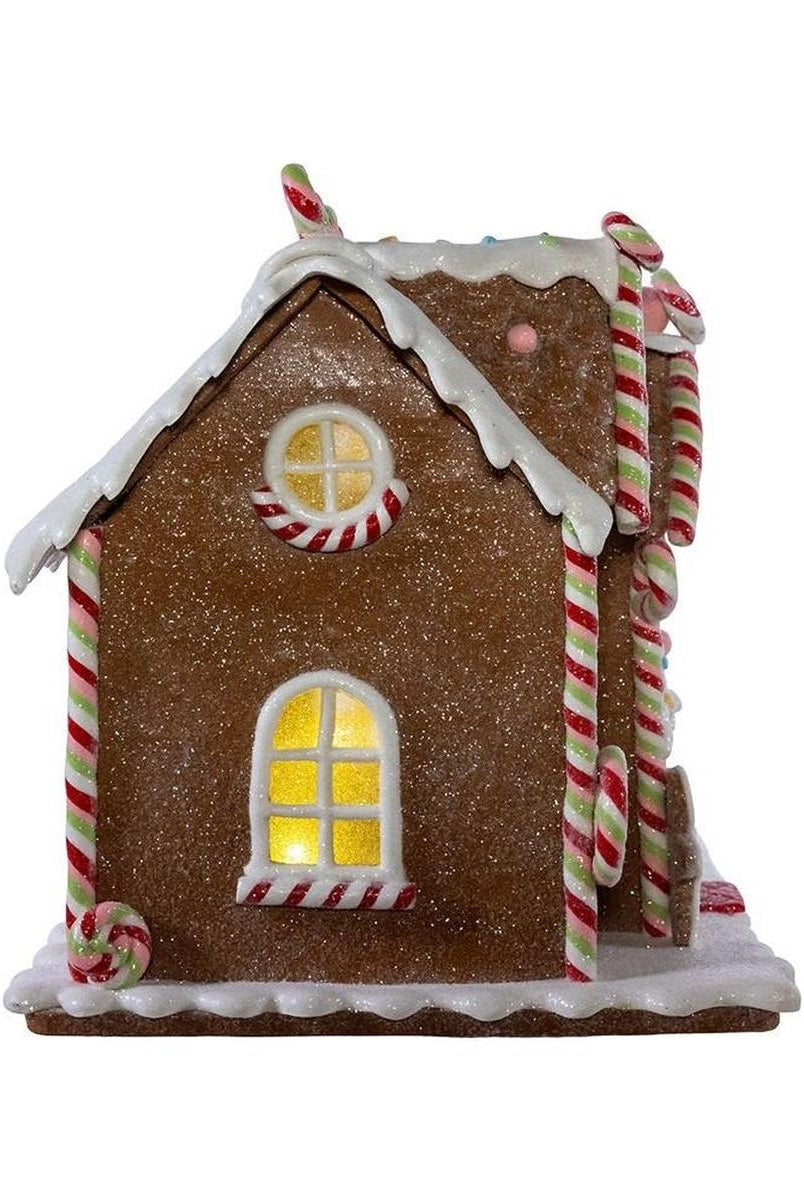 Shop For 8" LED Lighted Gingerbread Lollipop Shop
