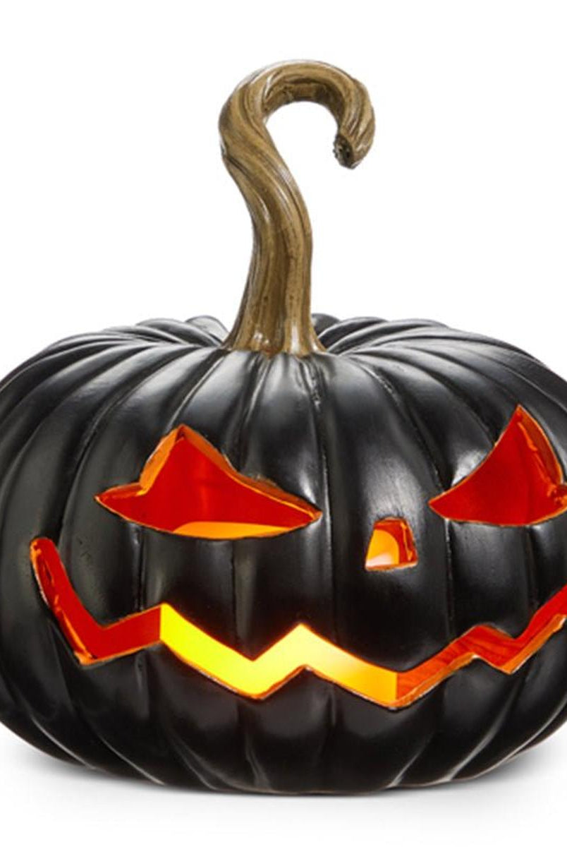 Shop For 8" Lighted Black Jack O Lantern with 8" Height by Raz Imports