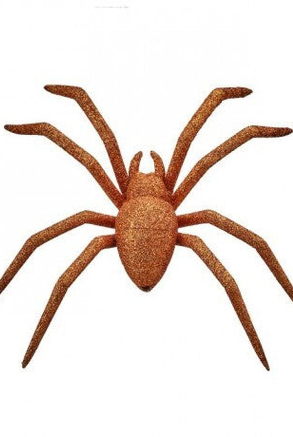 8" Orange Glitter Spider