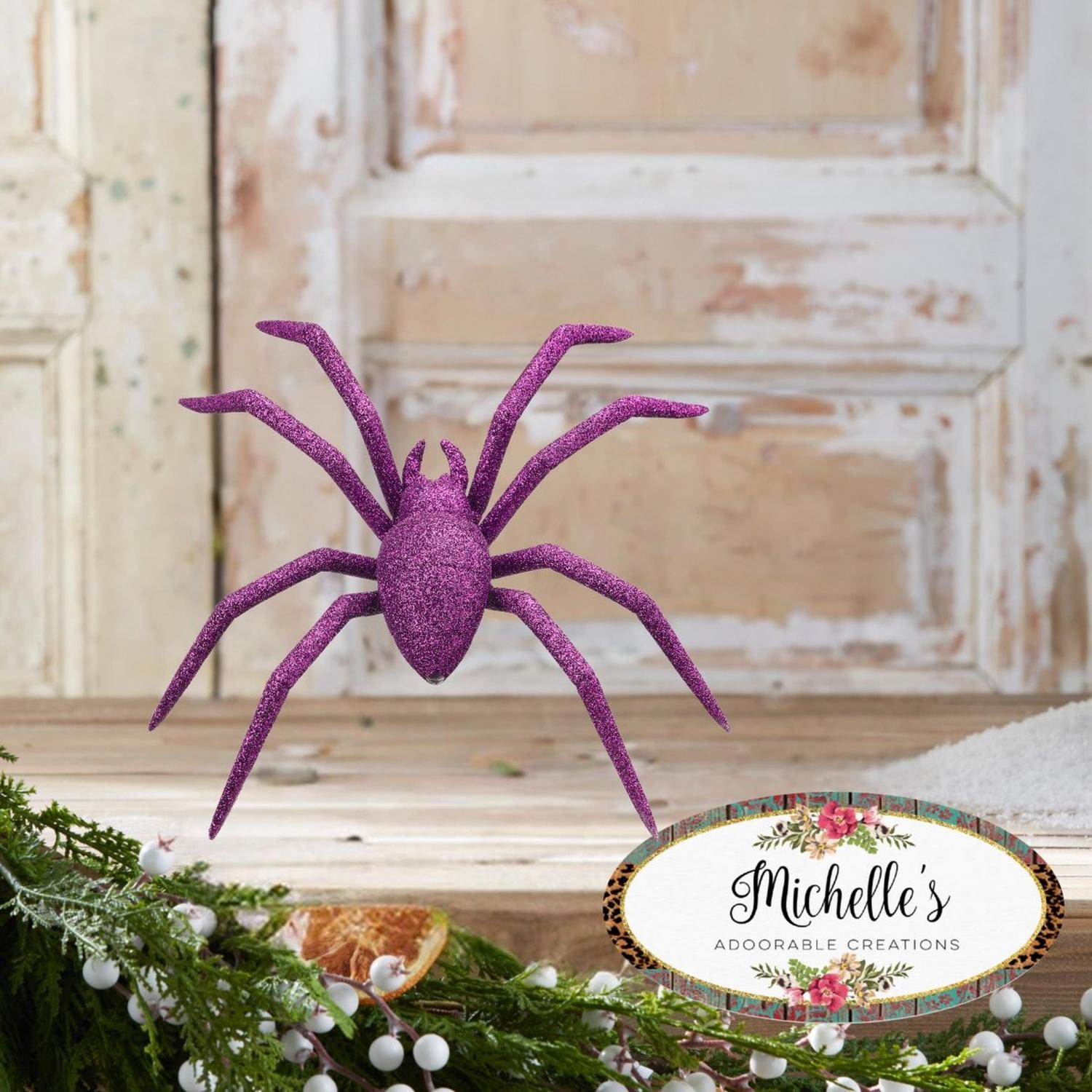Shop For 8" Purple Glitter Spider