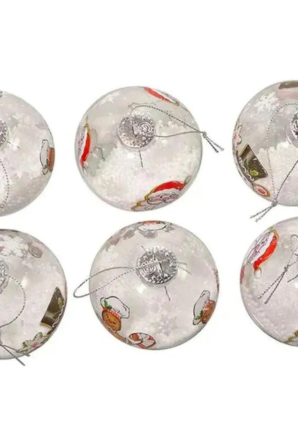 80MM Gingerbread, Snowman and Santa Glass Ball Ornaments