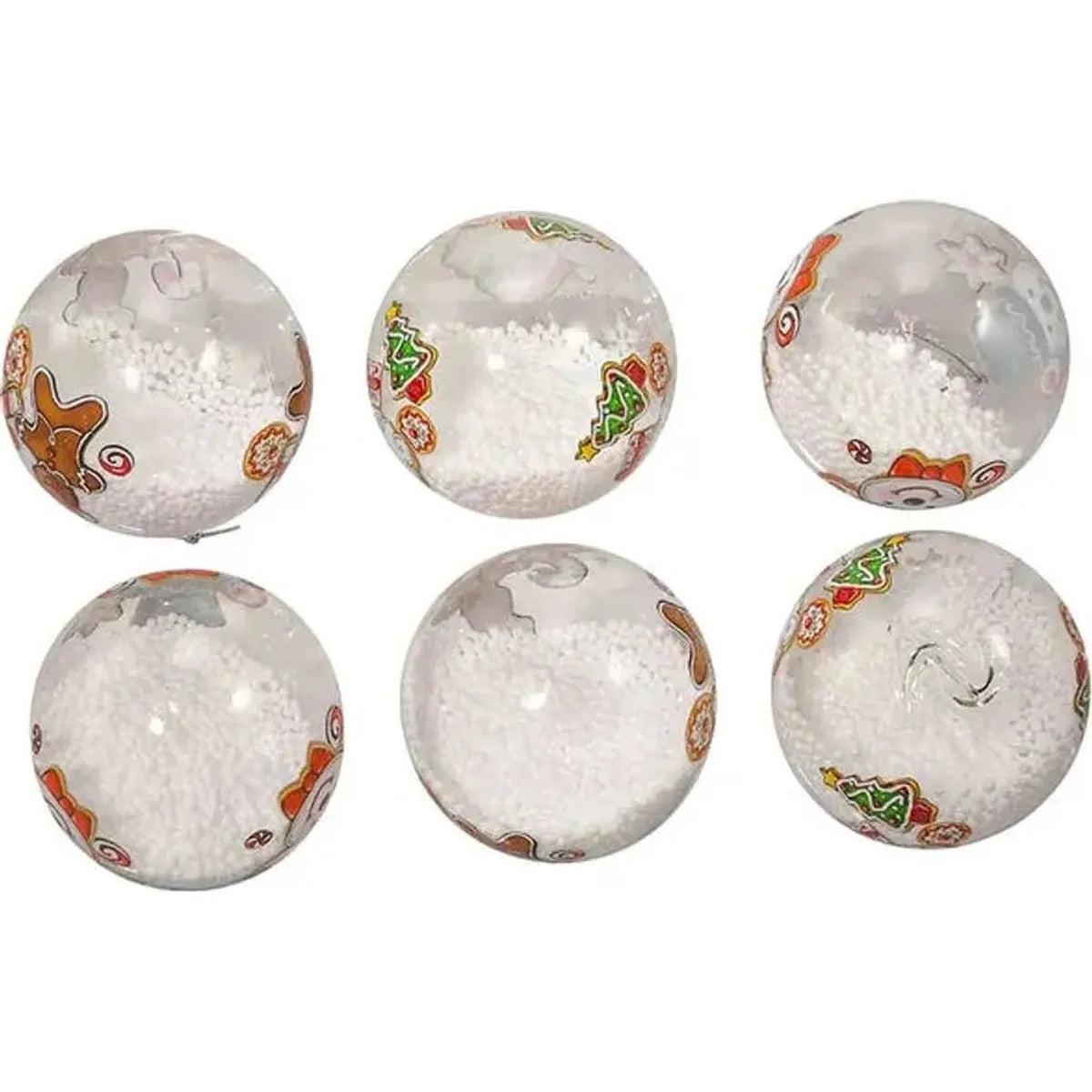 Shop For 80MM Gingerbread, Snowman and Santa Glass Ball Ornaments