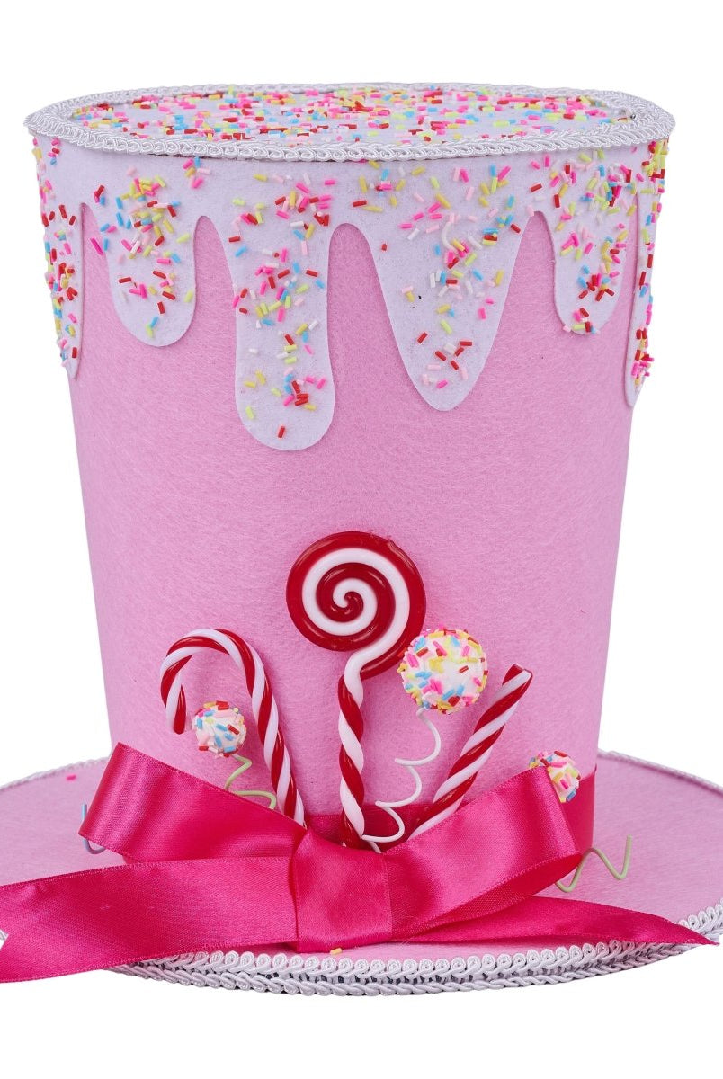 Shop For 8.25in Frosted Candy Pink Topper Hat
