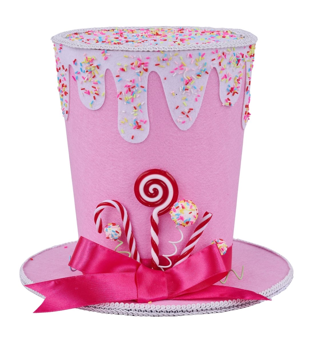 Shop For 8.25in Frosted Candy Pink Topper Hat