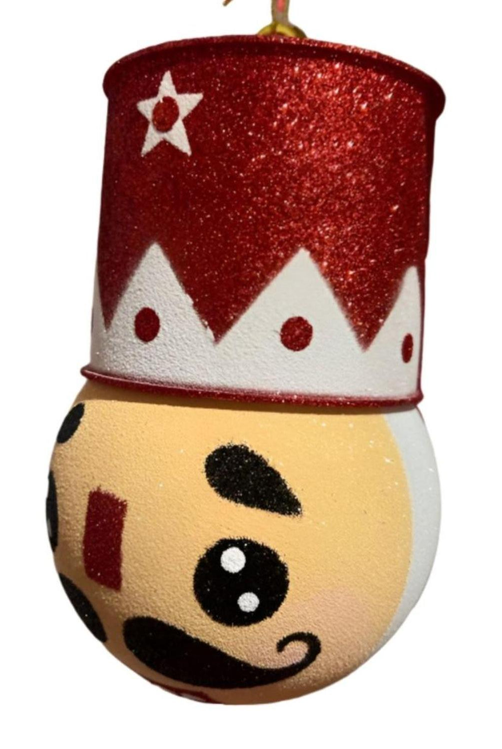 8.5" Holiday Nutcracker Ornament: Red & White