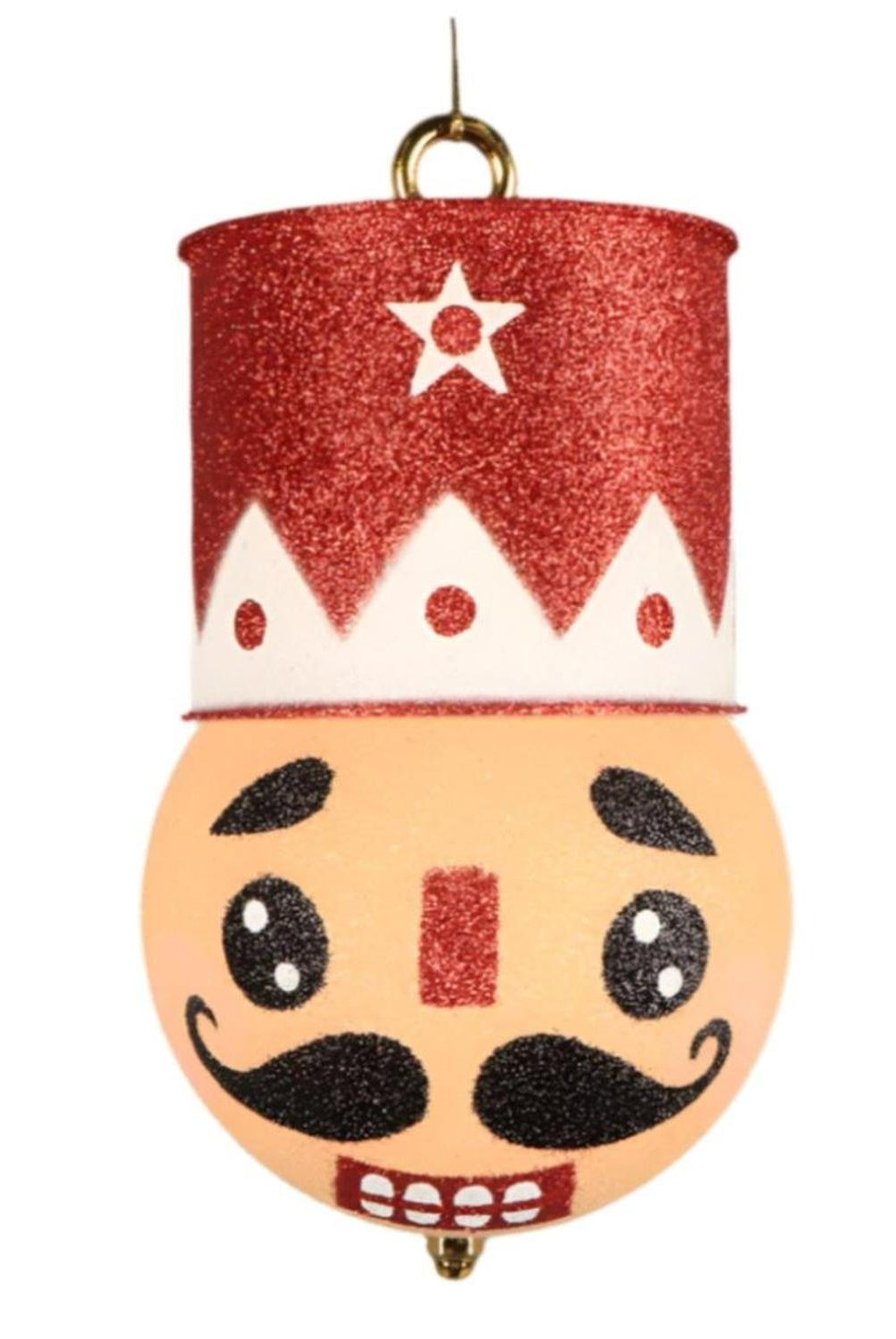 8.5" Holiday Nutcracker Ornament: Red & White