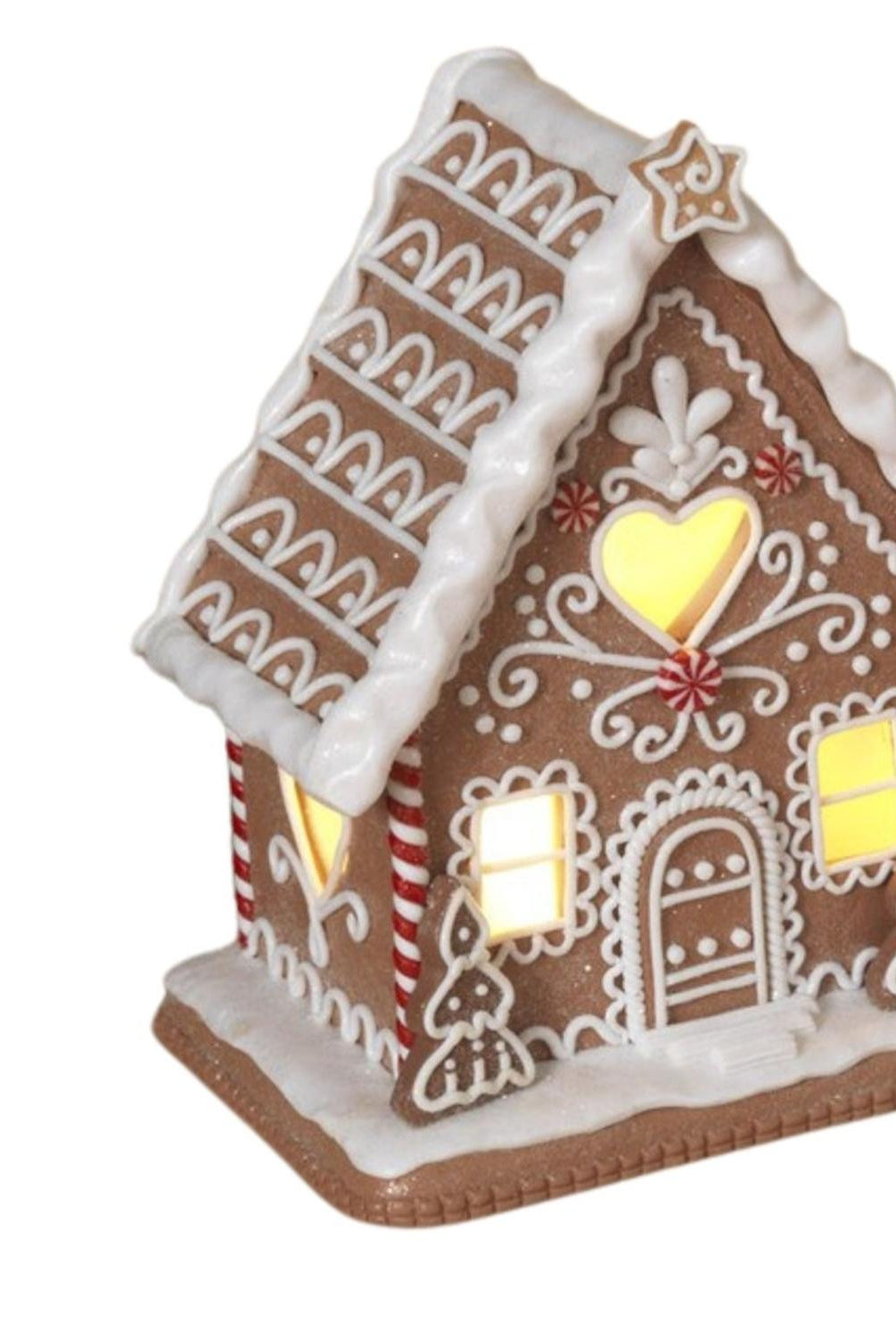 8.5" Lighted Holiday Gingerbread House