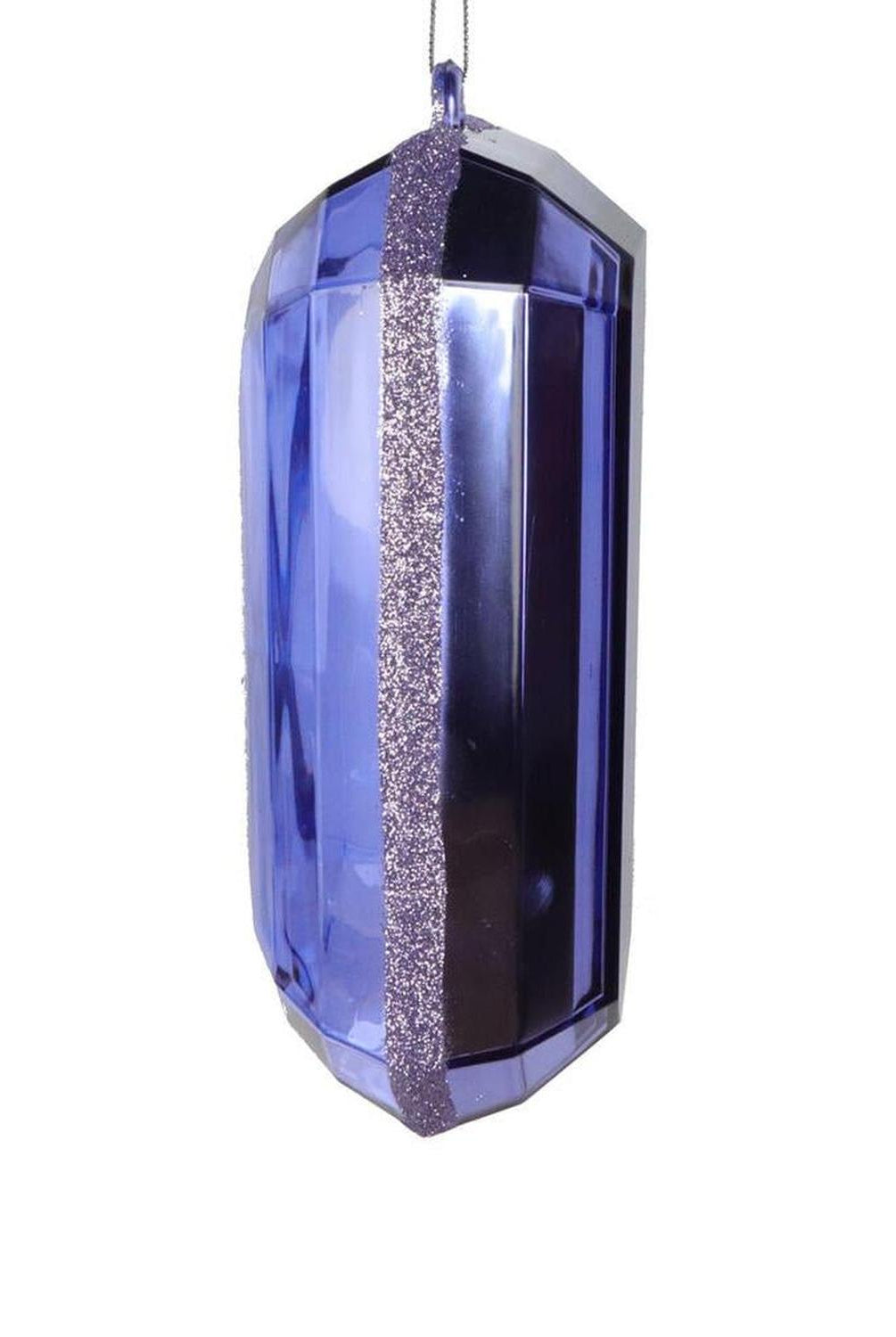 8in Acrylic Rectangle Jewel Ornament: Lavender (Set of 2)