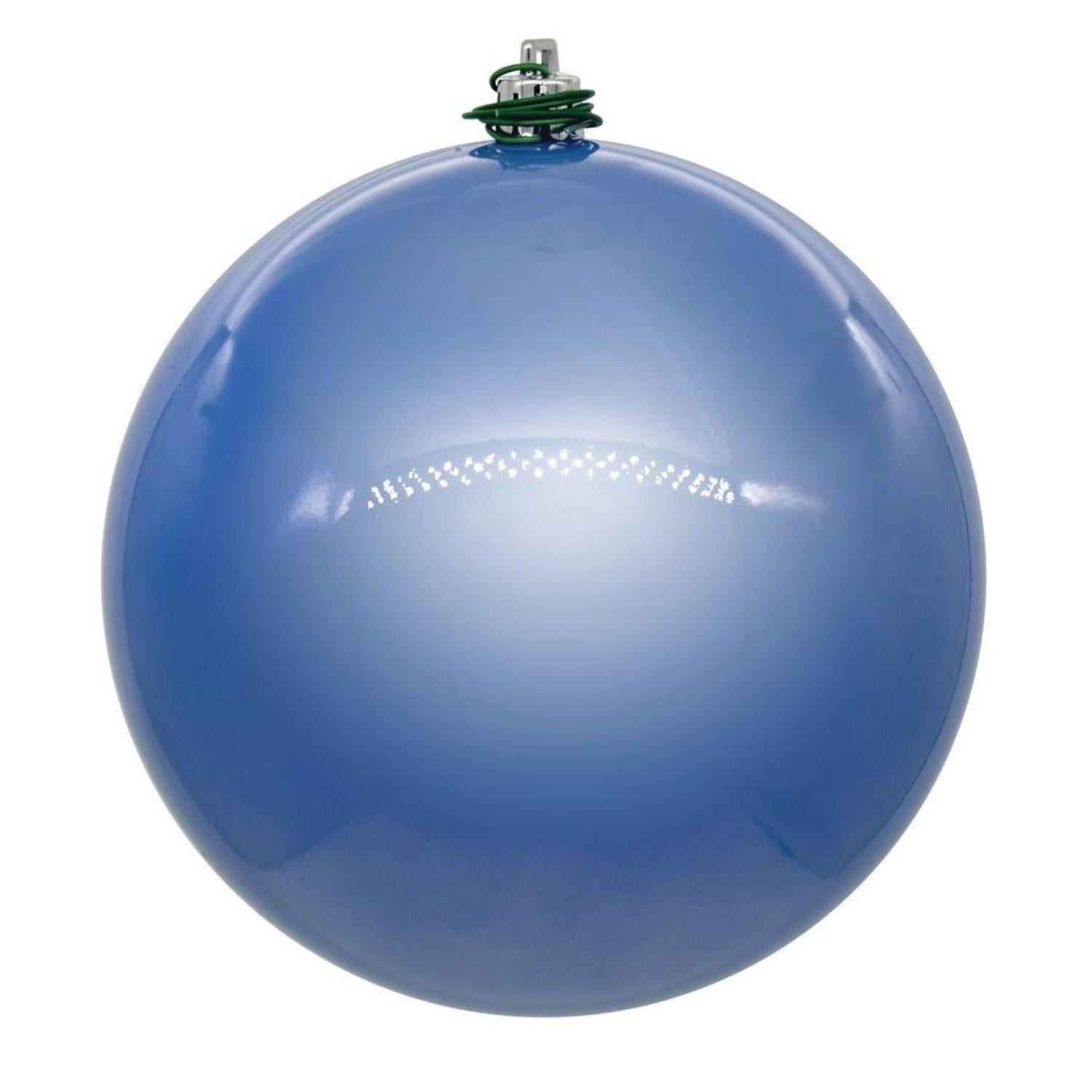 8in Periwinkle Pearl Christmas Ball Ornament