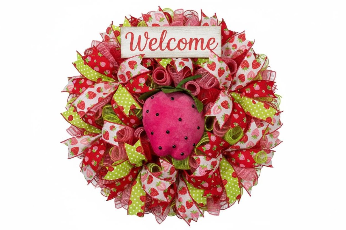 Shop For 8in Plush Pink Strawberry Accent