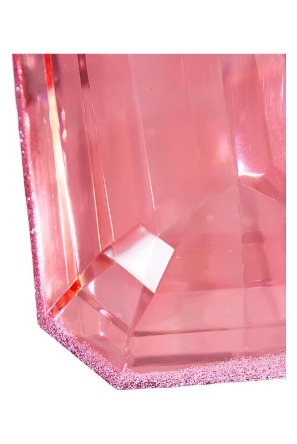 9" Acrylic Emerald Cut Precious Gem Ornament: Pink