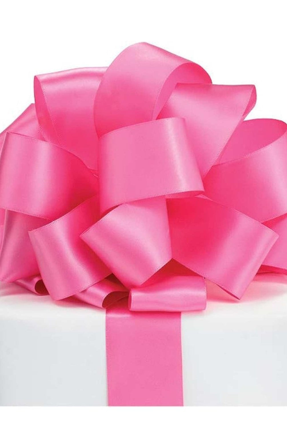 Shop For 9 Double Face Satin Ribbon Non Wired: Hot Pink (50 Yards)