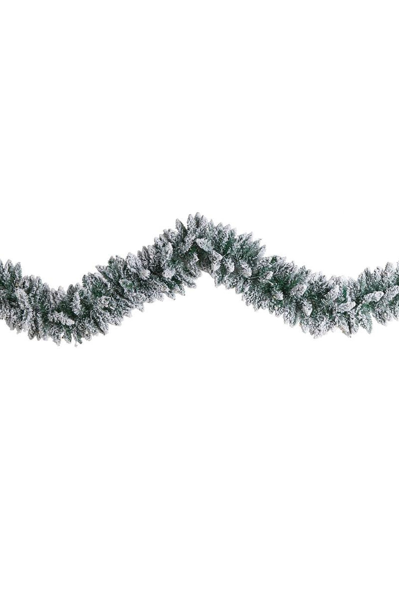 Shop For 9’ LED Flocked Artificial Christmas Garland