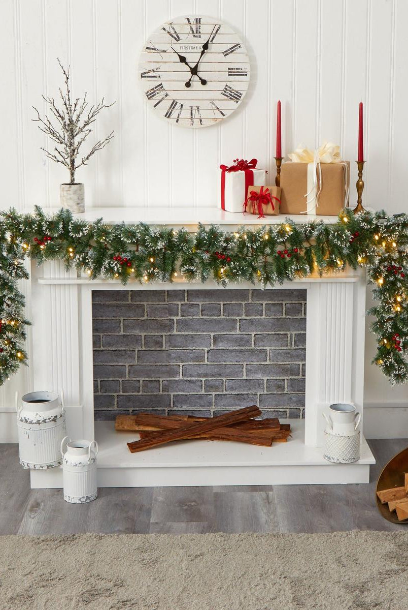 Shop For 9’ LED Frosted Swiss Pine Artificial Garland