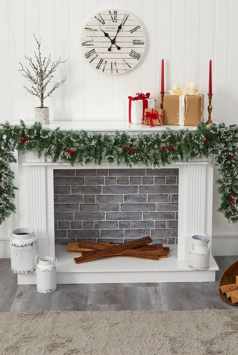 Shop For 9’ LED Frosted Swiss Pine Artificial Garland