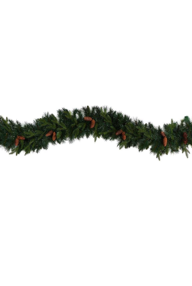 Shop For 9' LED Mixed Pines and Pinecones Garland