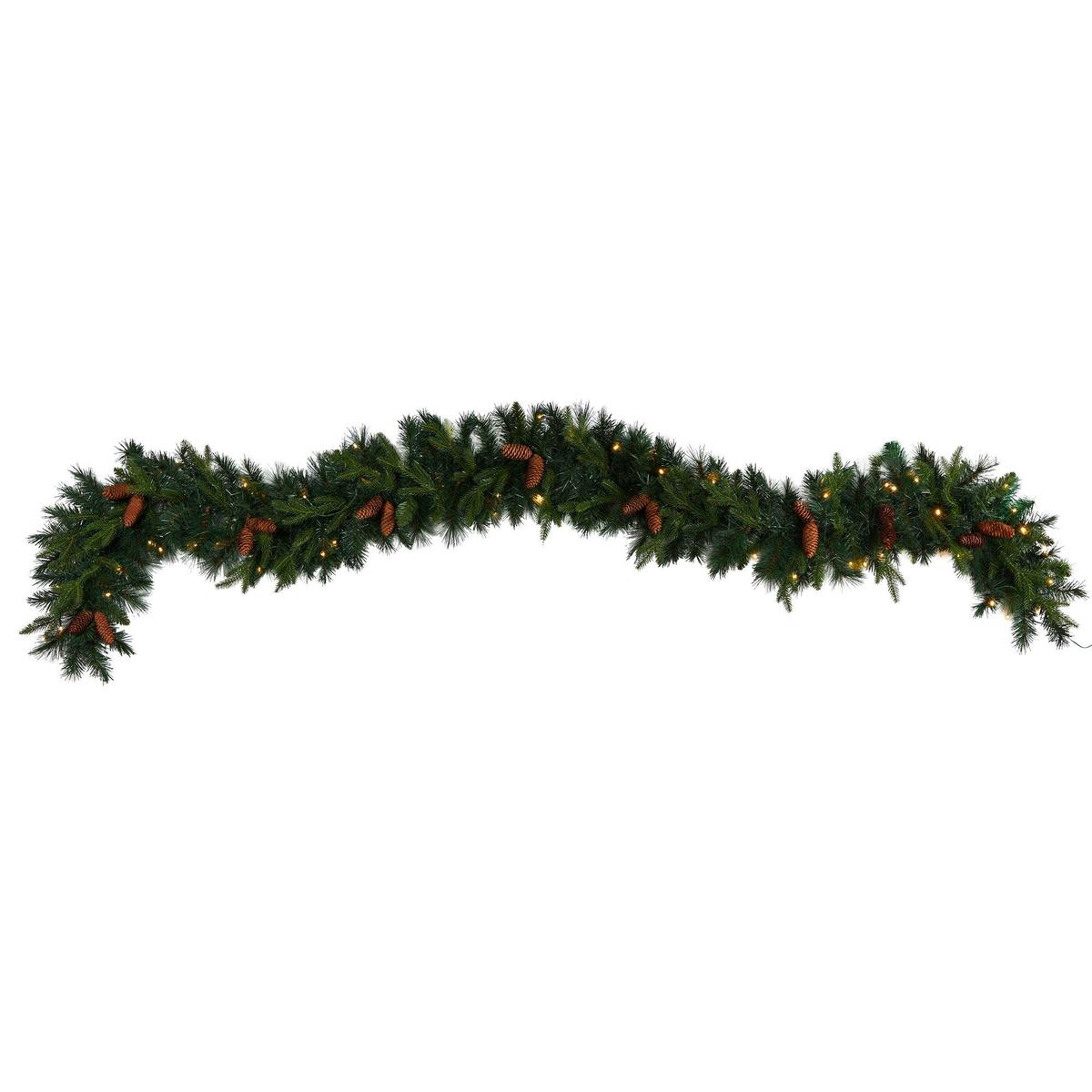 Shop For 9' LED Mixed Pines and Pinecones Garland