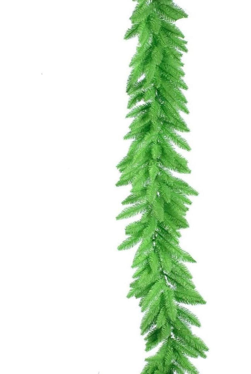 9' Lime Green Garland, LED lights