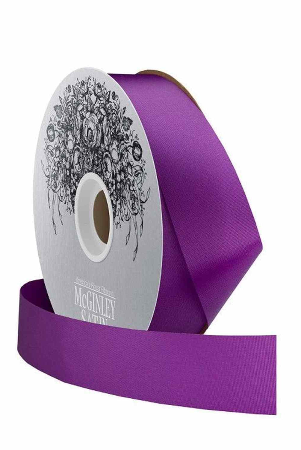 Shop For 9 McGinley Satin Acetate Ribbon Non Wired: Purple (100 Yards)