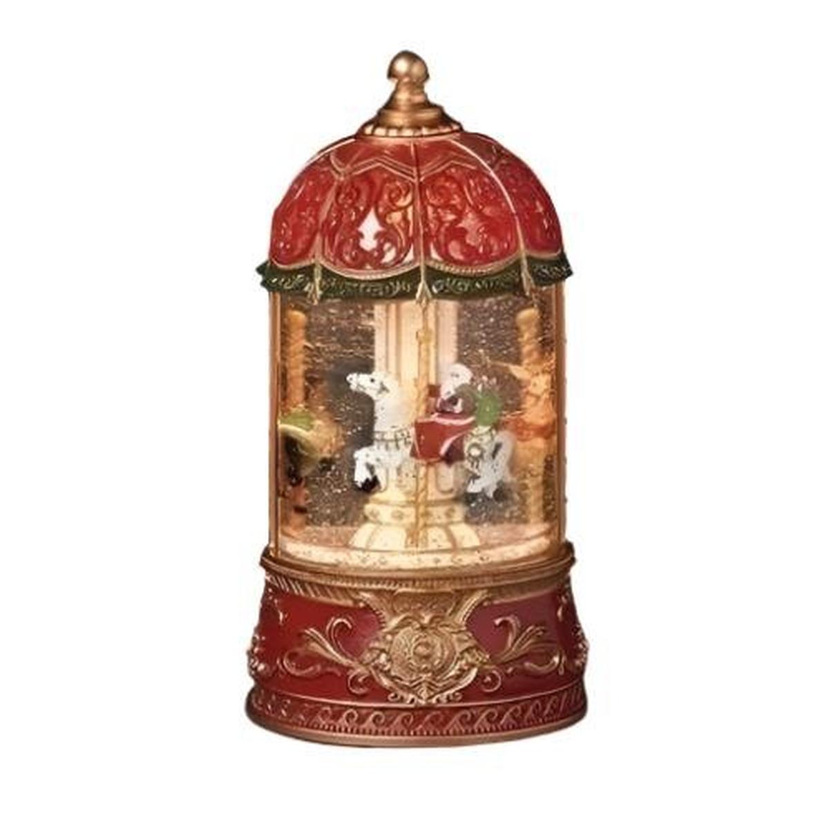 Shop For 9" Musical LED Santa Carousel Swirl