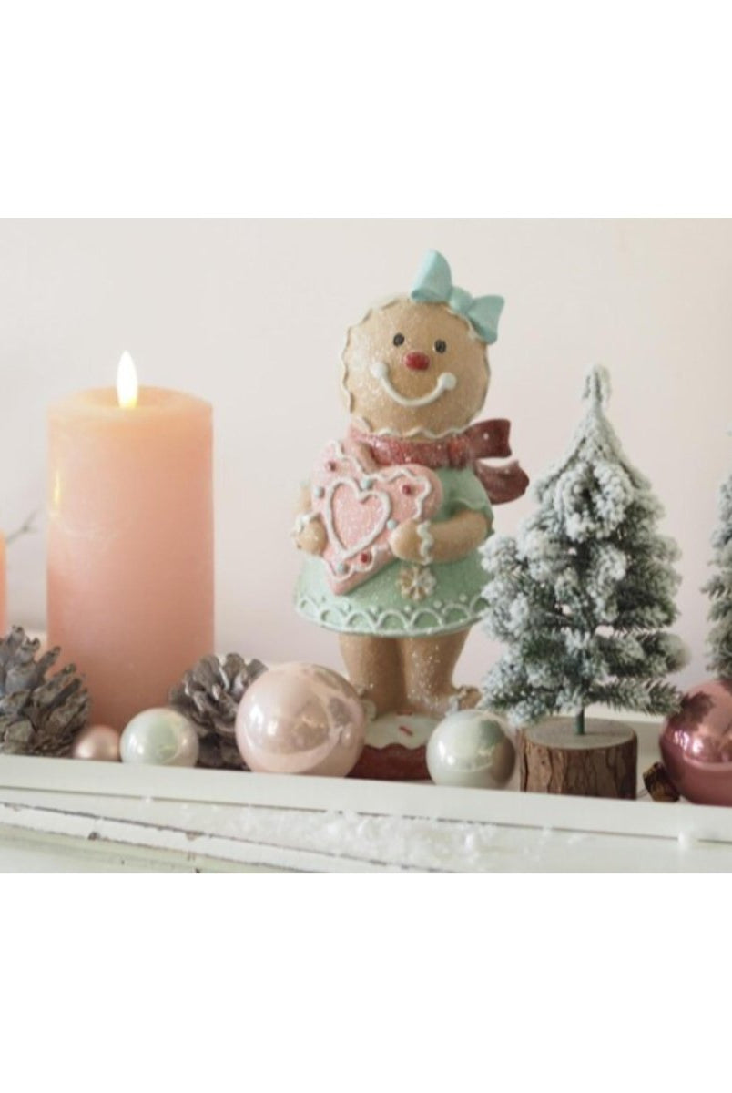 Shop For 9" Pastel Gingerbread Girl Figurine