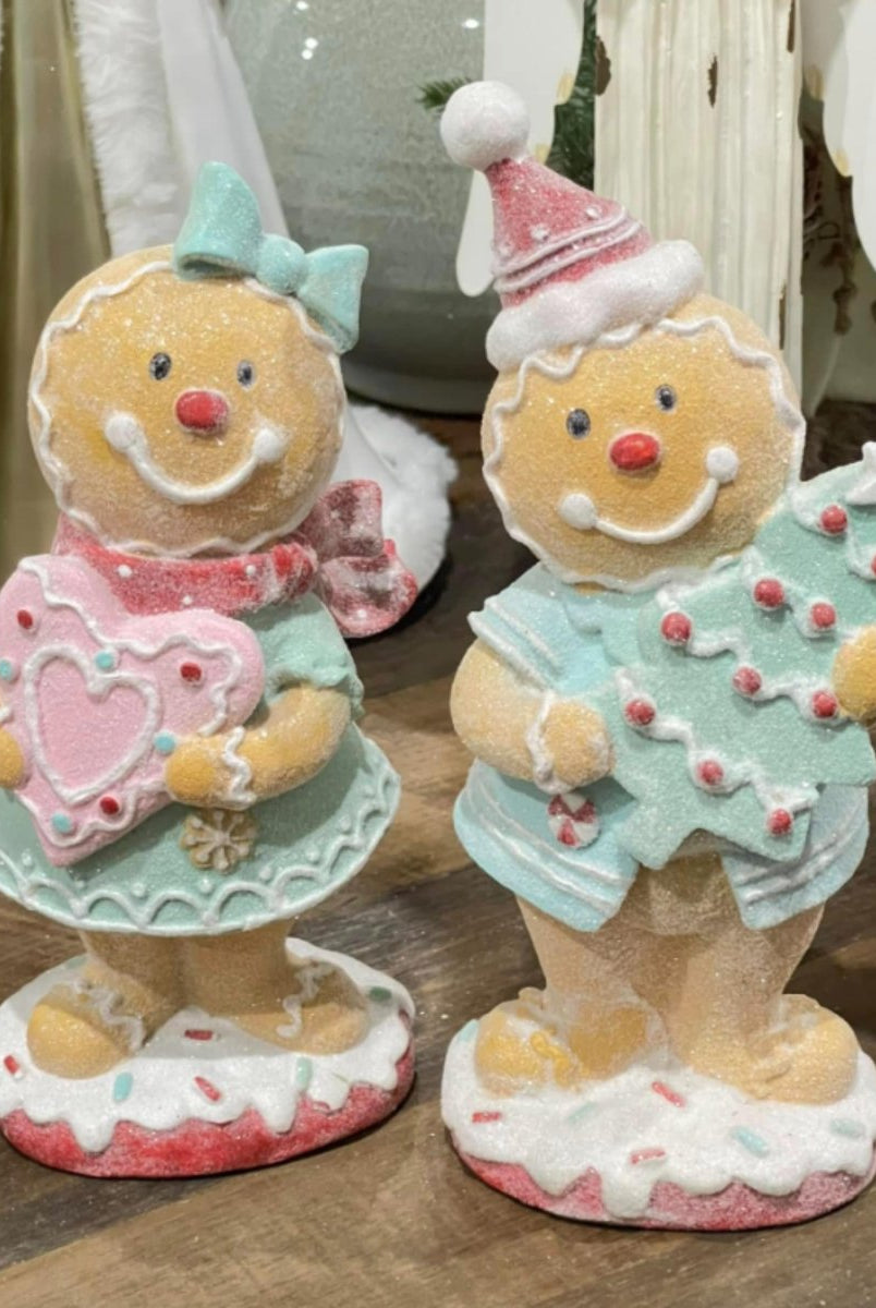 Shop For 9" Pastel Gingerbread Girl Figurine