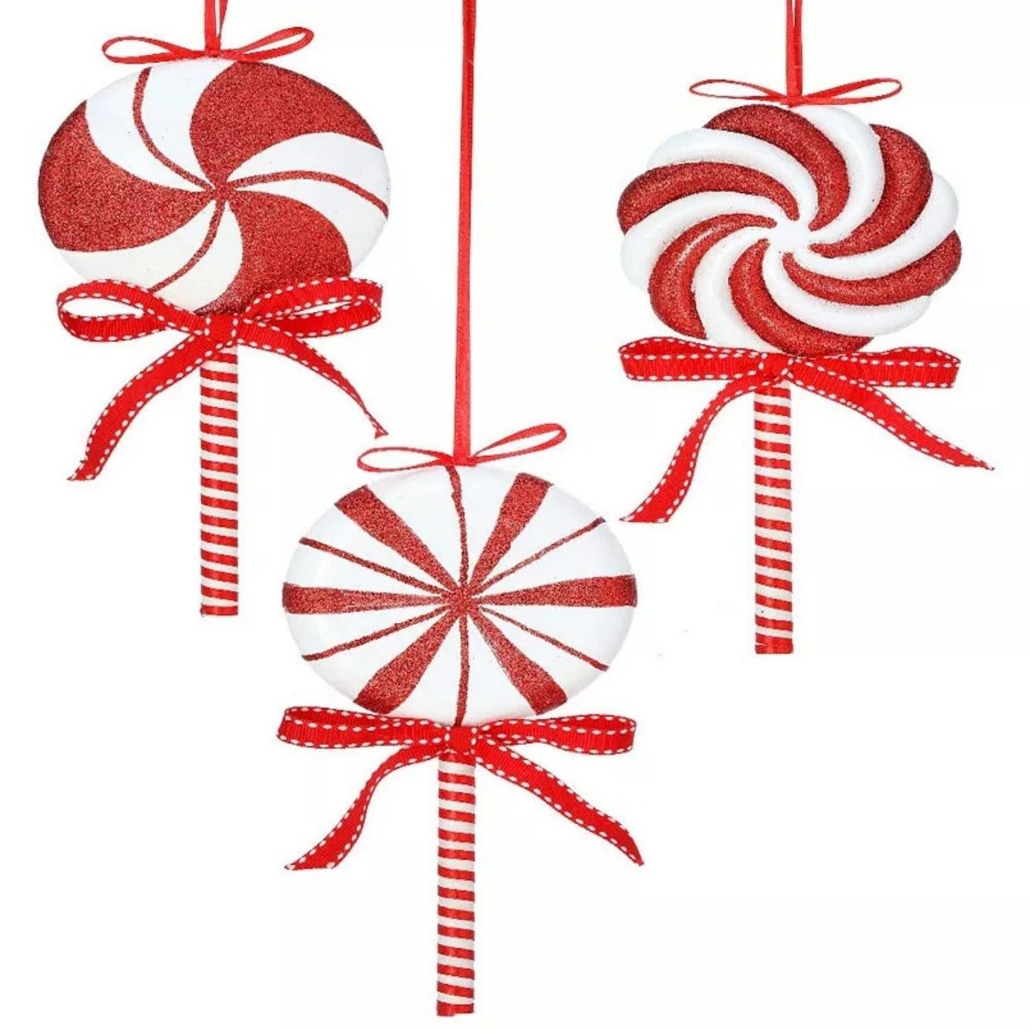 9" Peppermint Lollipop Ornament (Asst 3)