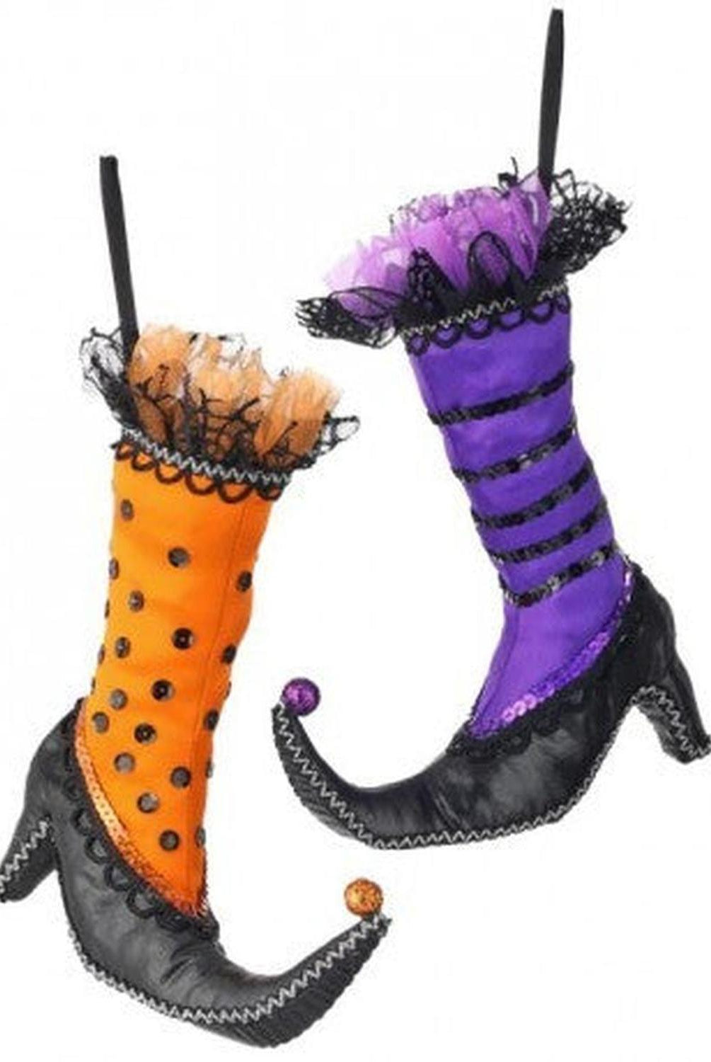 9" Plush Witch Boot Hanger