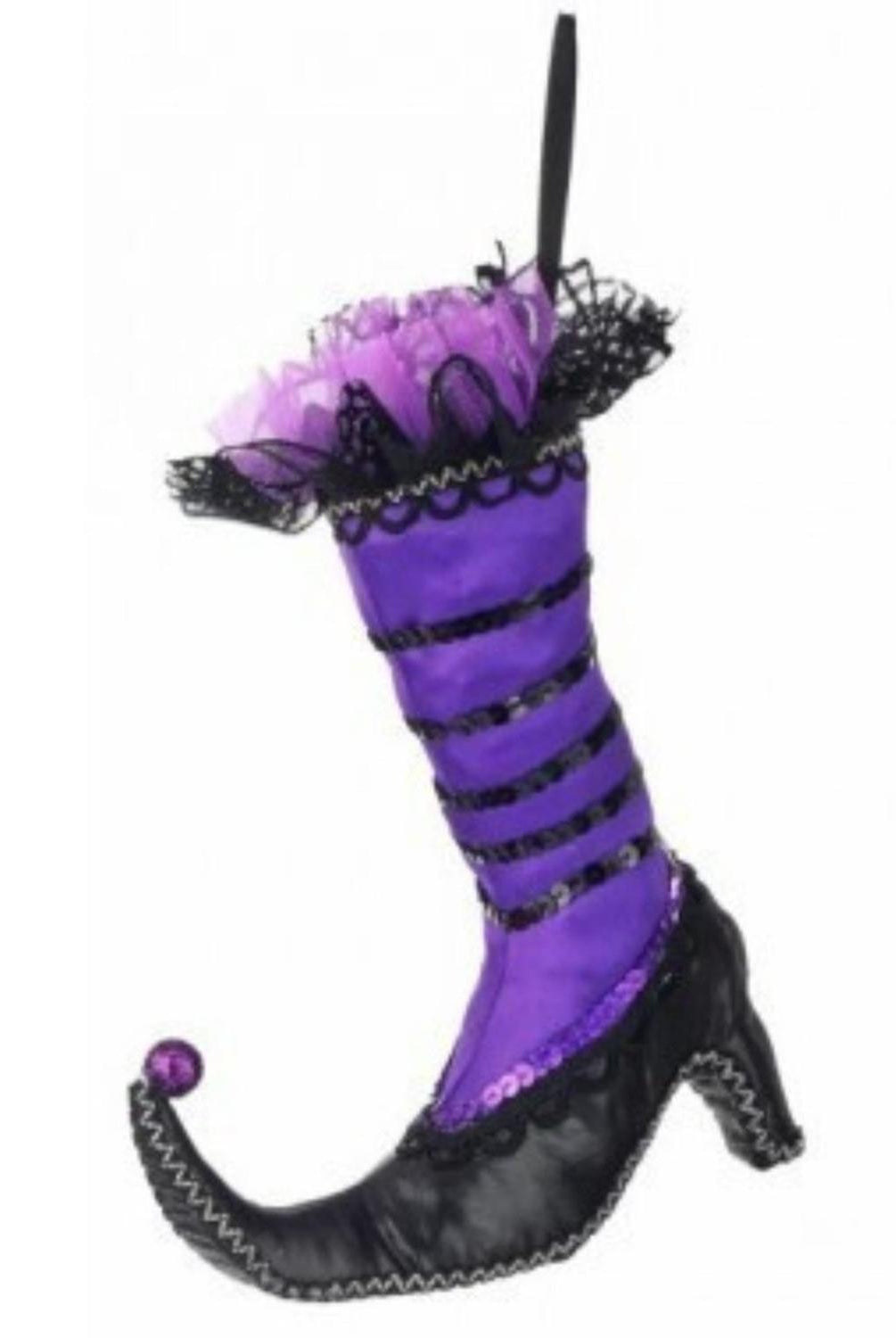 9" Plush Witch Boot Hanger