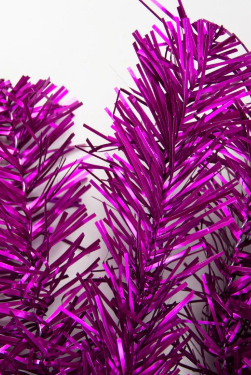 Shop For 9' Purple Tinsel Garland, Unlit