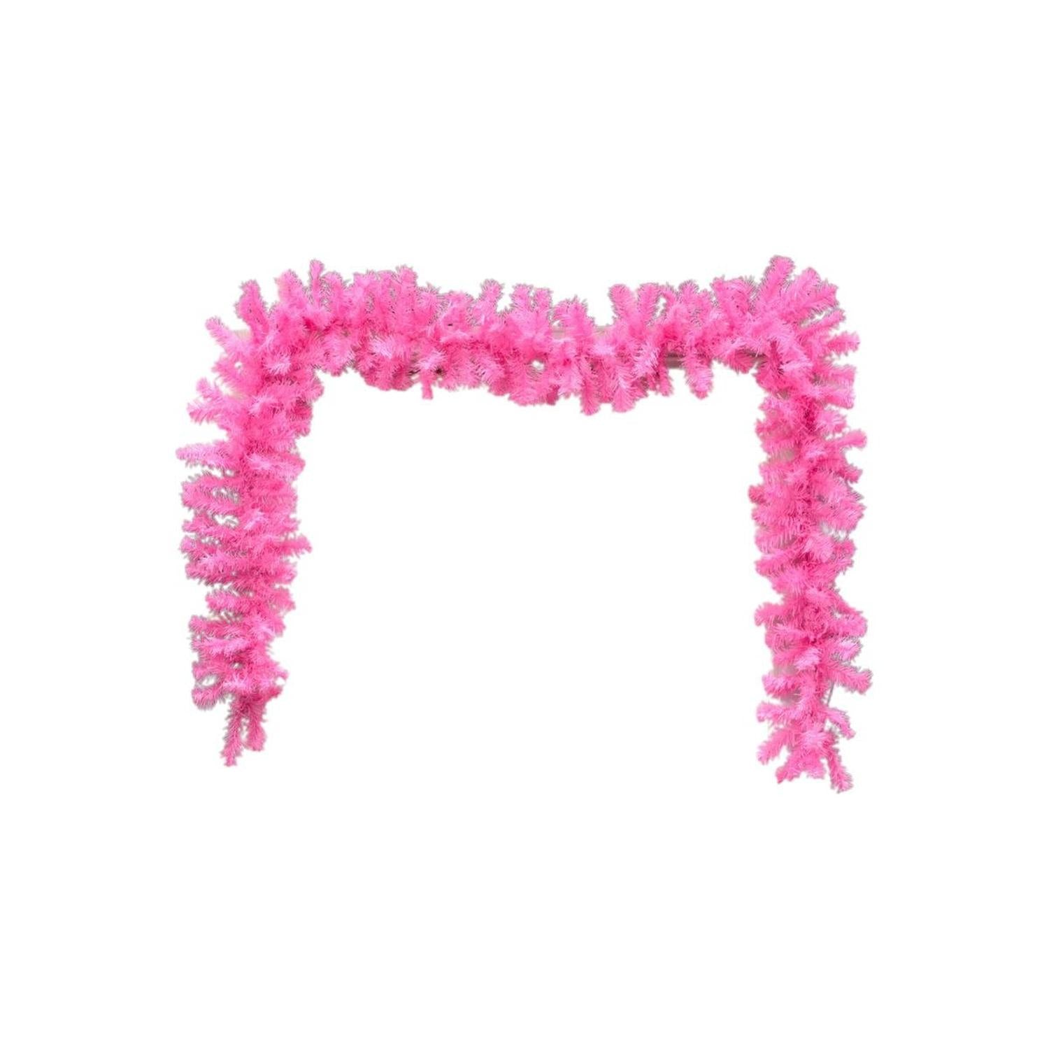 Shop For 9' PVC Pine Garland: Pink Unlit