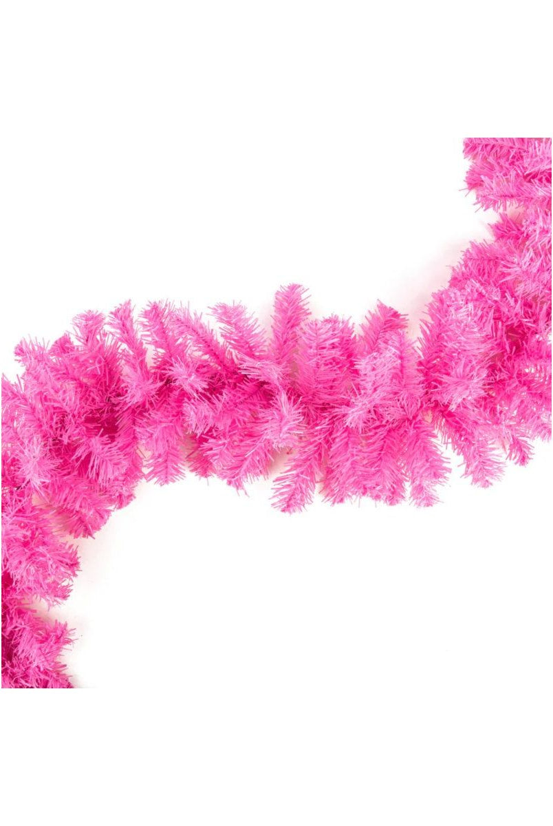 Shop For 9' PVC Pine Garland: Pink Unlit
