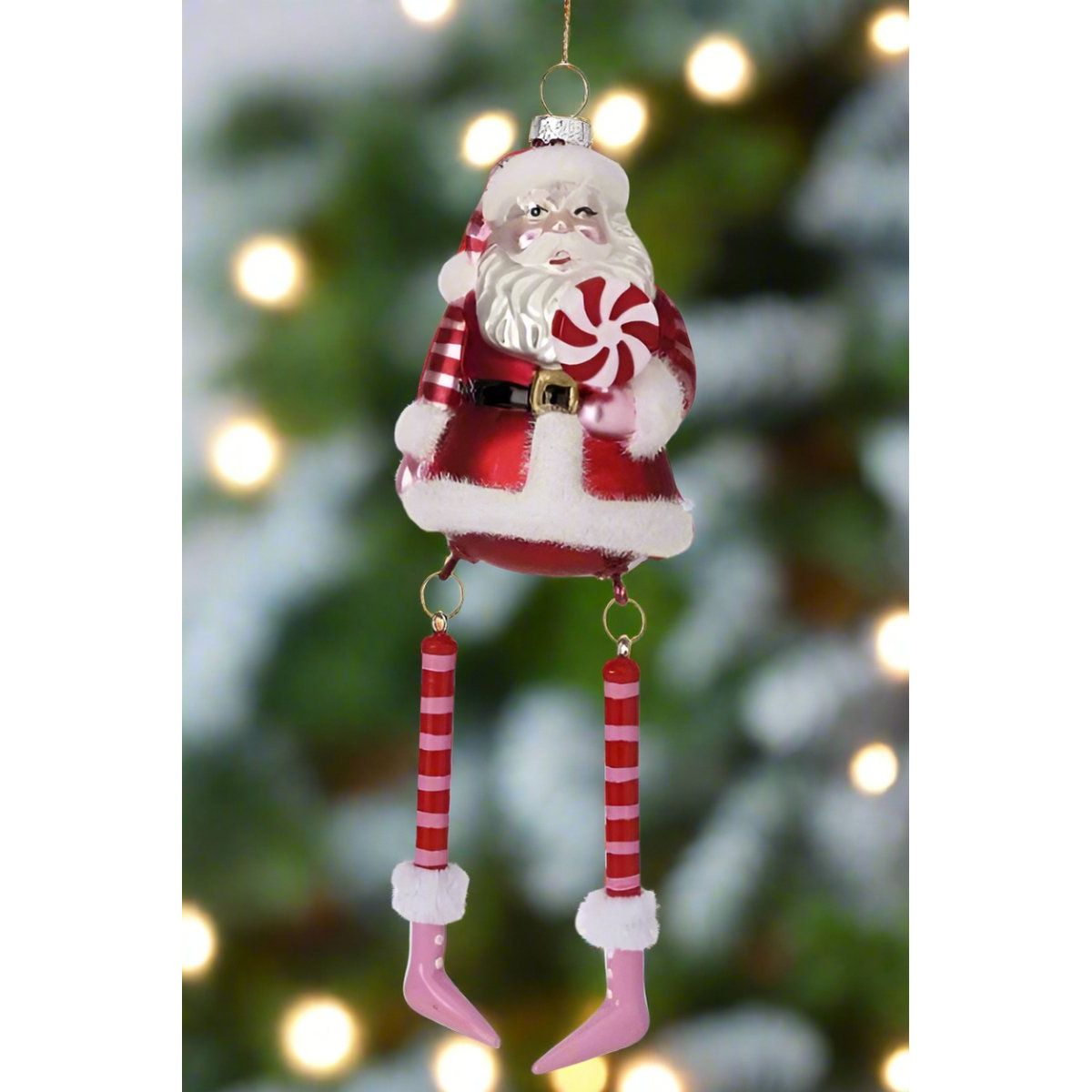 Shop For 9" Santa With Dangling Legs Ornament