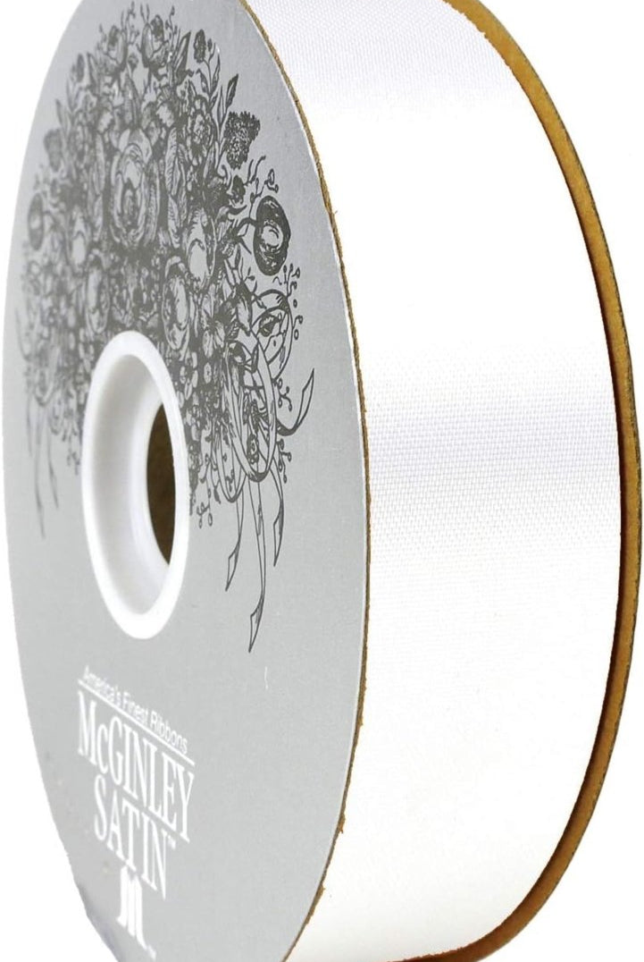 Shop For 9 Satin Acetate Ribbon Non Wired: White (100 Yards)