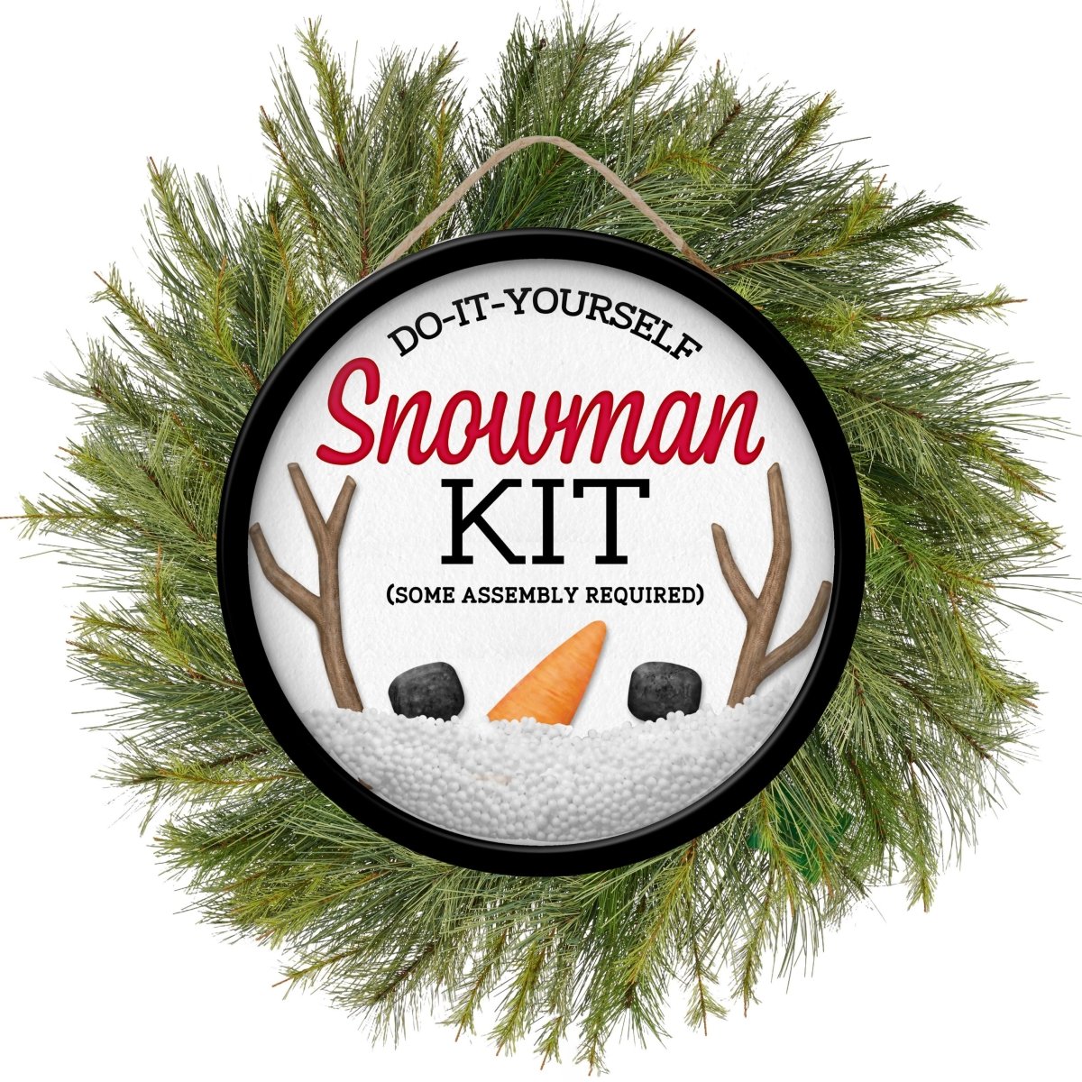 Shop For 9" Wooden Round Sign: DIY Snowman Kit Globe