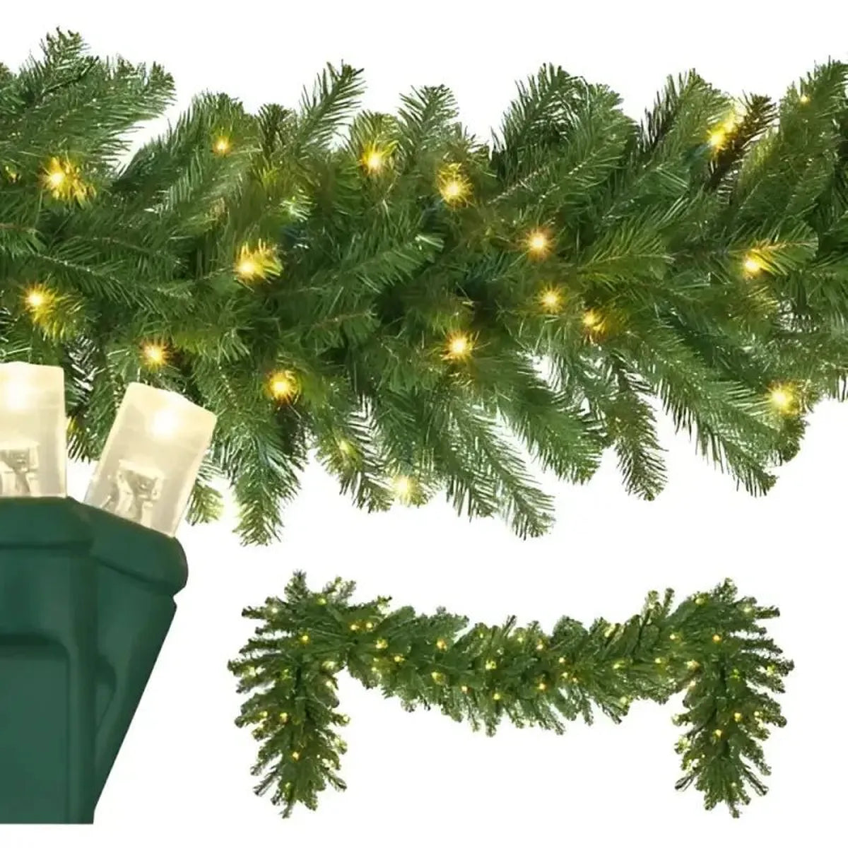 Shop For 9' X 14" Olympia Pine Garland, Pre - Lit, LED, Warm White