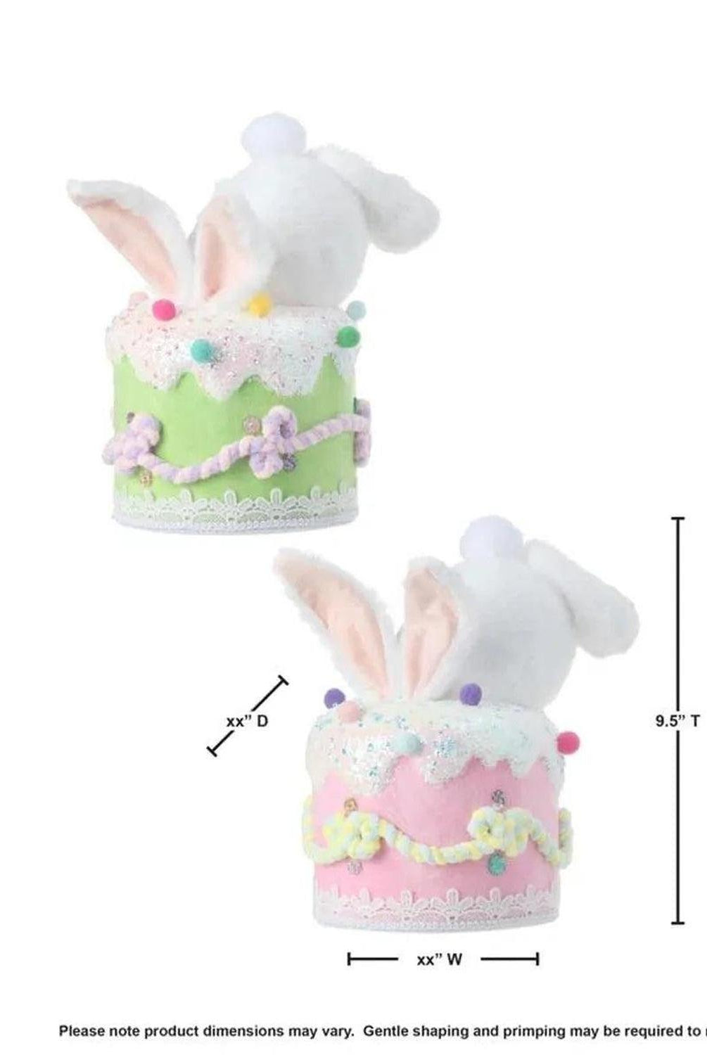 Shop For 9.5" Furry Bottom Cake Bunny