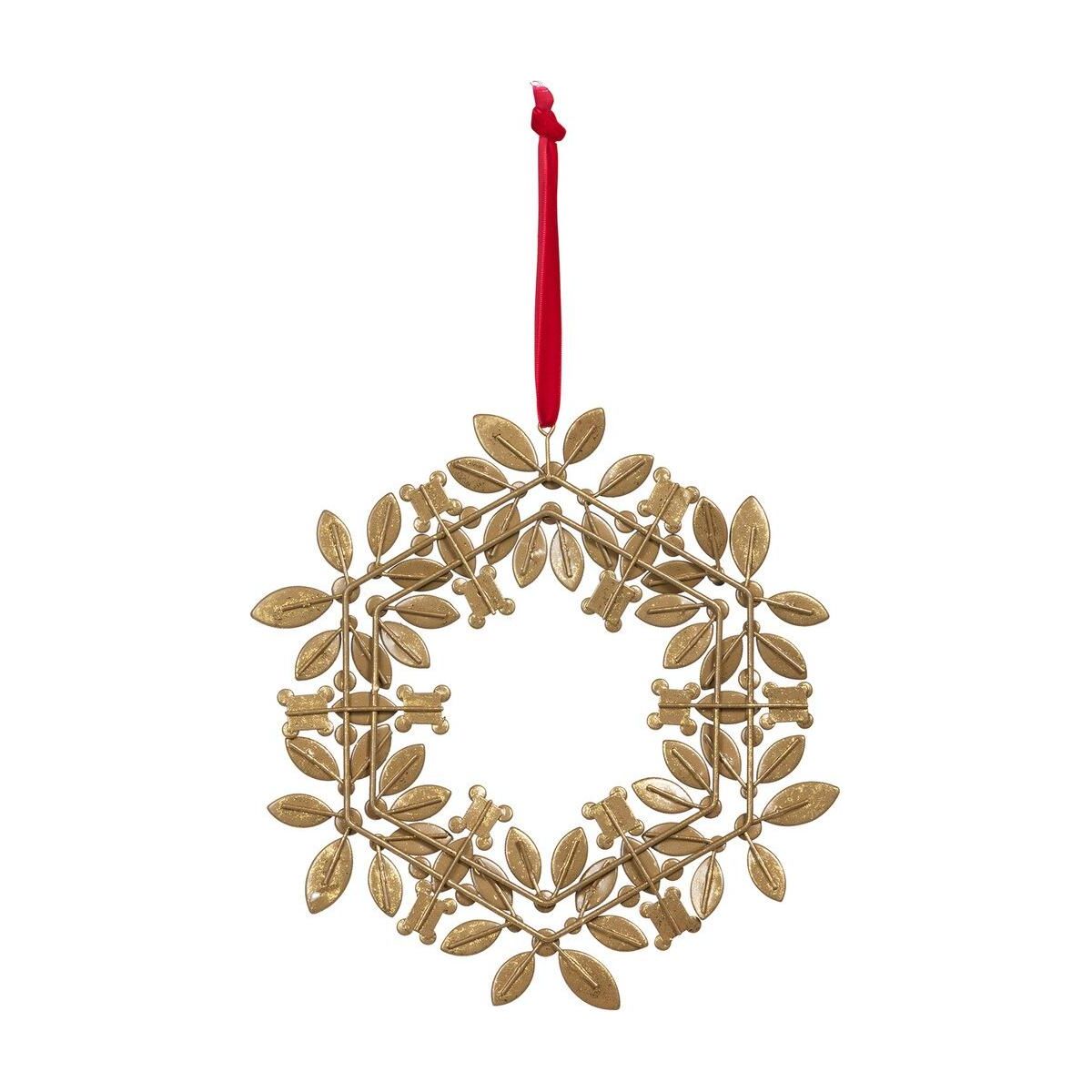 Shop For 9.5" Jeweled Holly Wreath Ornament: Red/Green