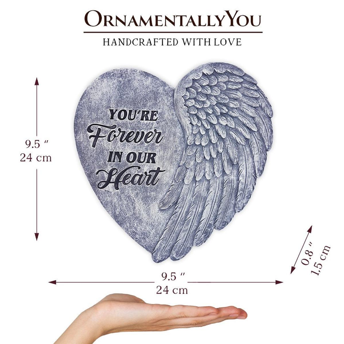 Shop For 9.5" You’re Forever in Our Hearts Angel Wing Stepping Stone