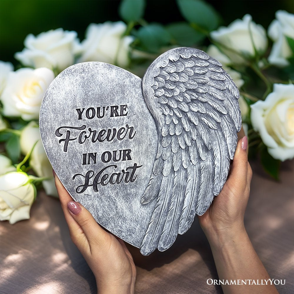 Shop For 9.5" You’re Forever in Our Hearts Angel Wing Stepping Stone